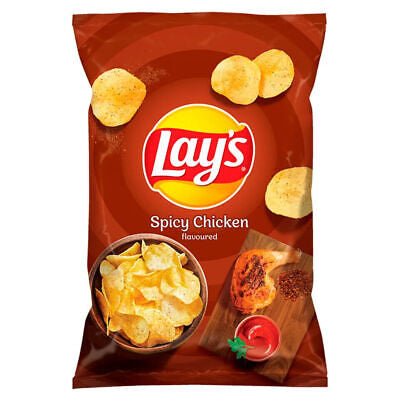 Lays spicy chicken flavoured potato chips