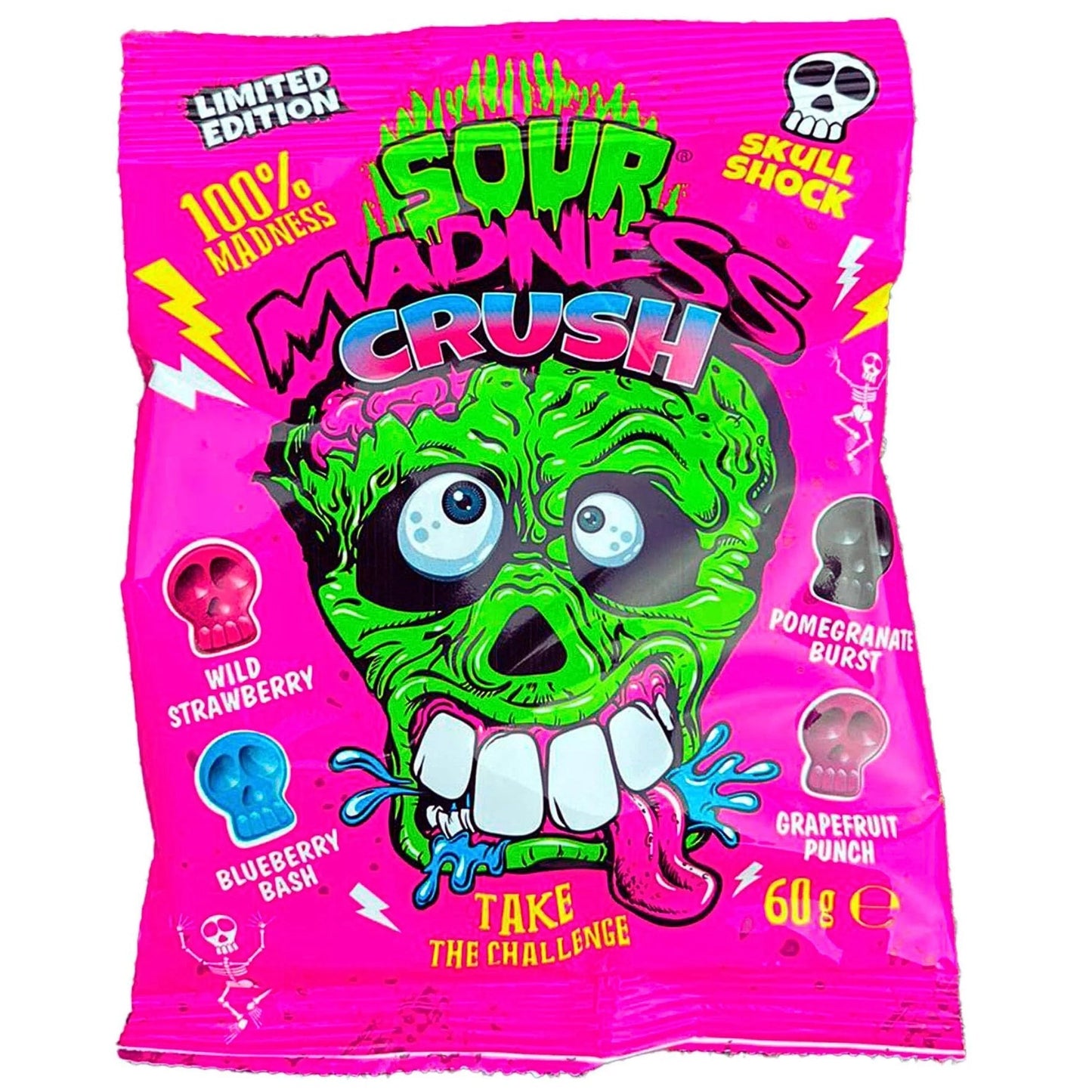 Sour Madness Crush skull pink