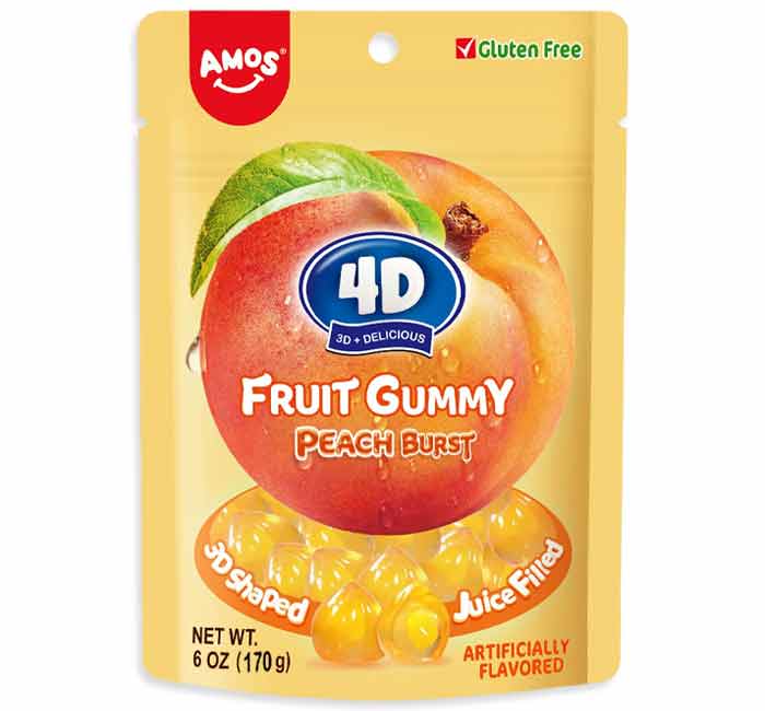 Amos 4d fruit gummy peach burst