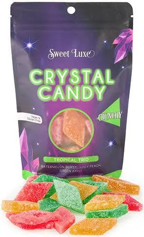 Sweet luxe crystal candy tropical trio watermelon burst, juicy peach, green apple
