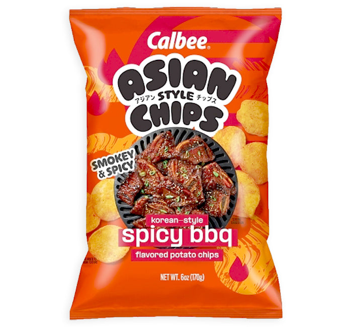 Calbee Asian Style Chips Korean-Style Spicy Bbq 6oz