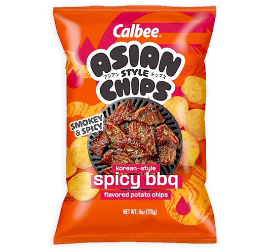 Calbee Asian Style Chips Korean-Style Spicy Bbq 6oz