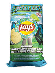 Lay's Poppin' Sweet Lime & Sea Salt flavored potato chips