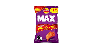 Walkers Max Extra Flamin' Hot crisps