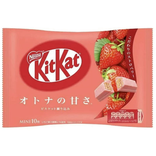 Nestlé Kit Kat Strawberry flavored chocolate bars,
