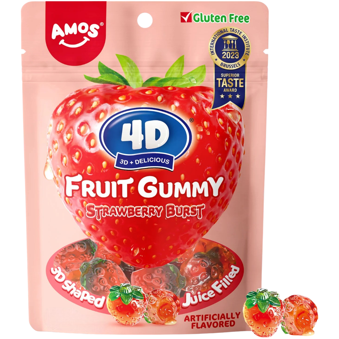 Amos fruit gummy strawberry burst