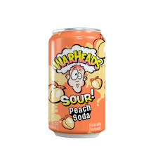 WARHEADS SODA CAN - PEACH