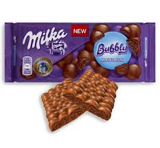 MILKA BAR IN DISPLAY - BUBBLY MILK