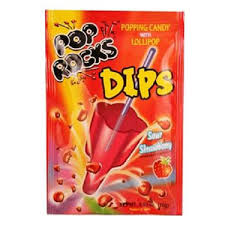 POP ROCKS DIPS - SOUR STRAWBERRY