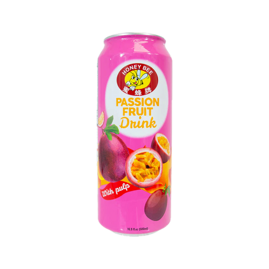 Honey Bee Passion Fruit Drink — can
