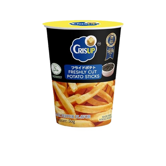 Crisup Freshly Cut Potato Sticks, Black Pepper Flavor — cup