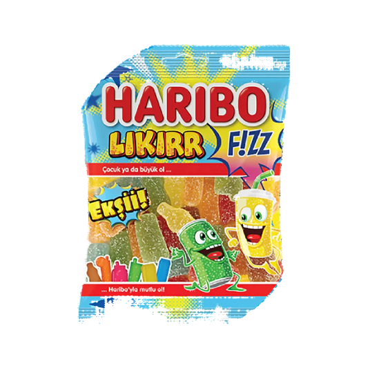 Haribo Likirr Ekşii, a sour gummy candy — bag