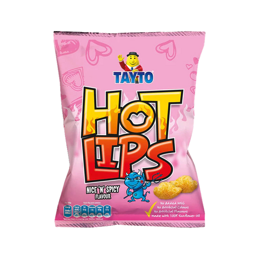 Tayto Hotlips Maize Snack 42g — bag