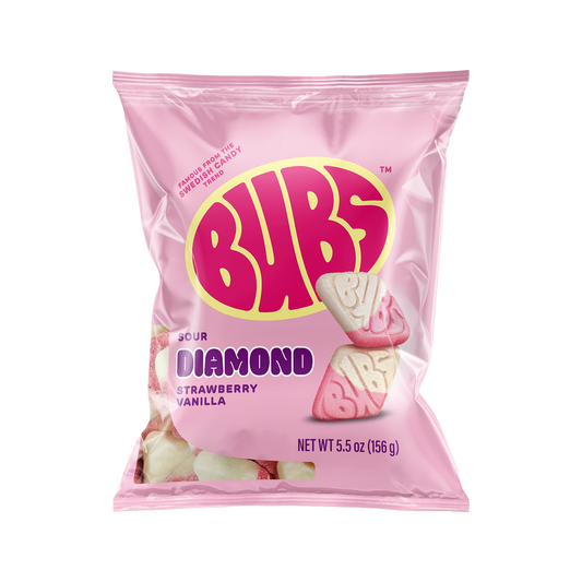 Bubs Sour Diamond Strawberry Vanilla — bag