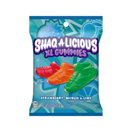 Shaq-A-Licious XL Gummies Sneaker Fruit Flavored Chewy Candy — gummy
