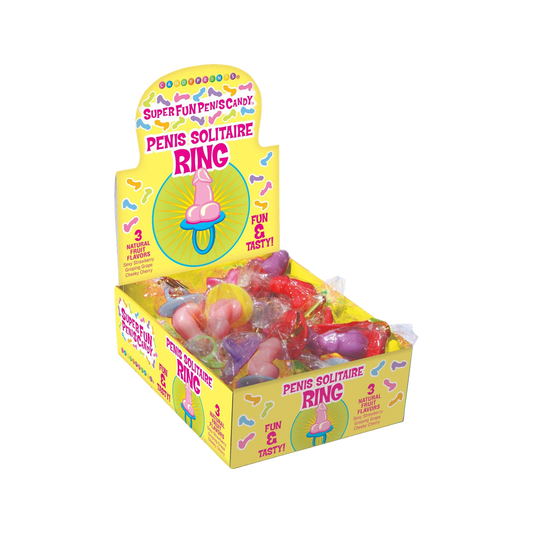 Super Fun Penis penis Solitaire Ring — box