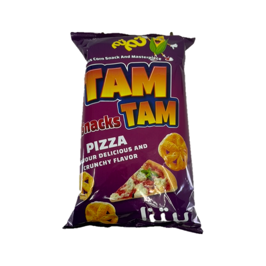 Tam Tam brand Pizza Flavor Corn Snacks — bag