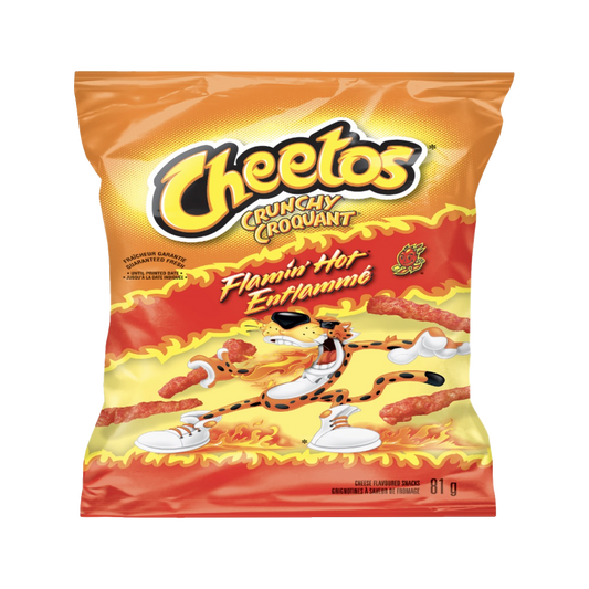 Cheetos Crunchy Croquant Flamin’ Hot Englammé — bag