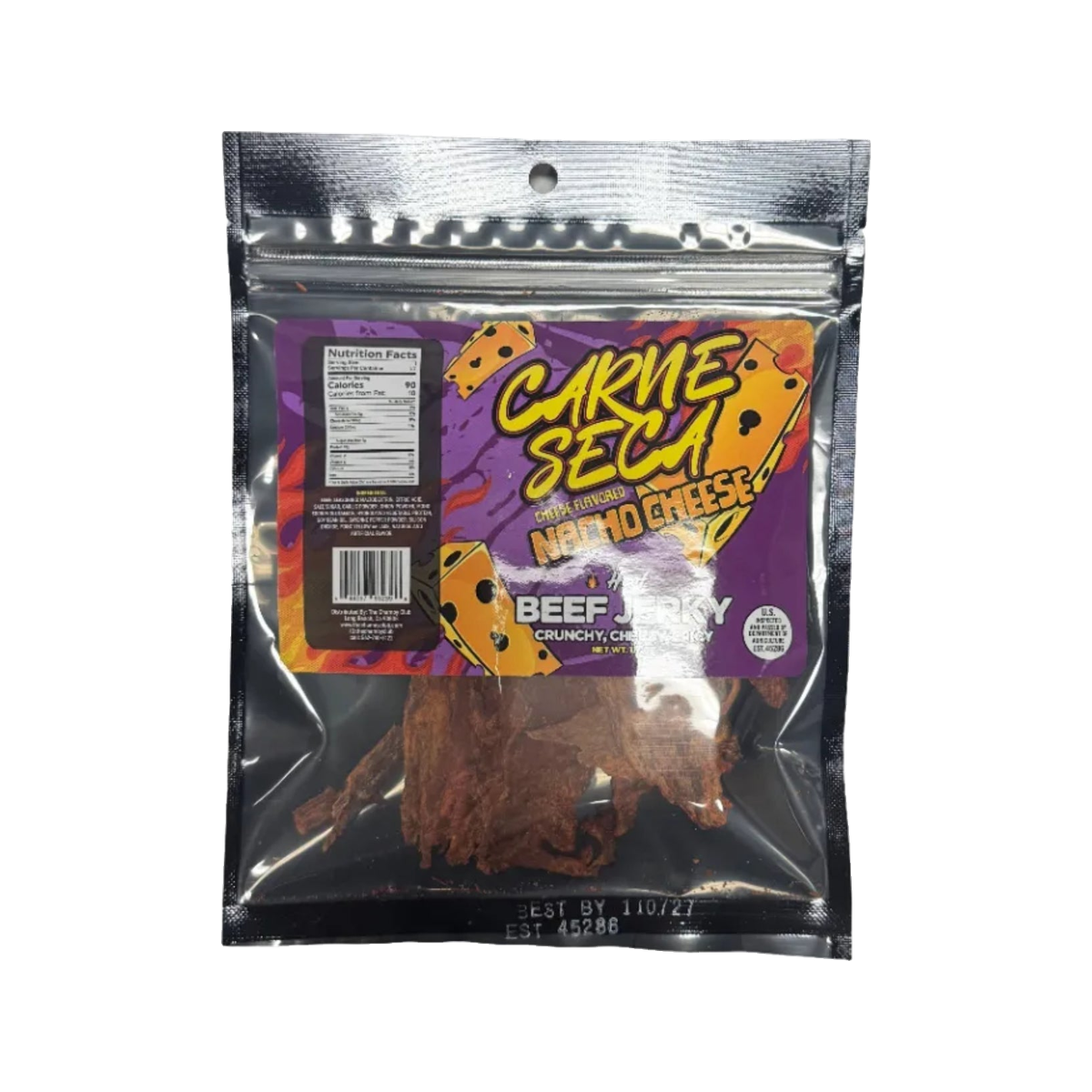 Carne Seca Nacho Cheese Flavored Beef Jerky — bag