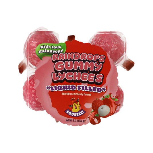 Raindrops Gummy Lychees Liquid Filled