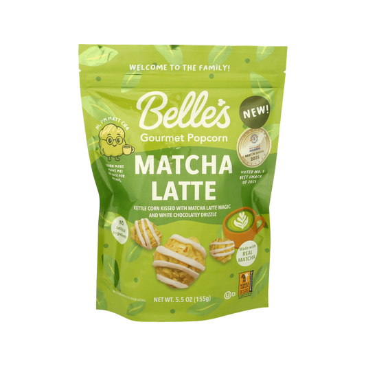 Belle’s Gourmet Popcorn Matcha Latte