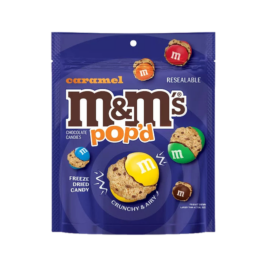 Caramel M&M’s Pop’d Freeze Dried Candy — bag