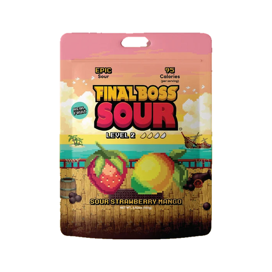 Final Boss Sour Level 2 Sour Strawberry Mango — pouch