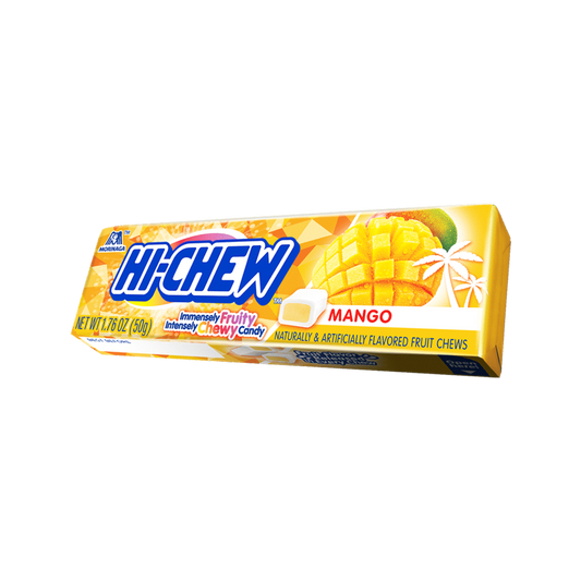 HI-CHEW STICK CHEWY FRUIT CANDY - MANGO — box