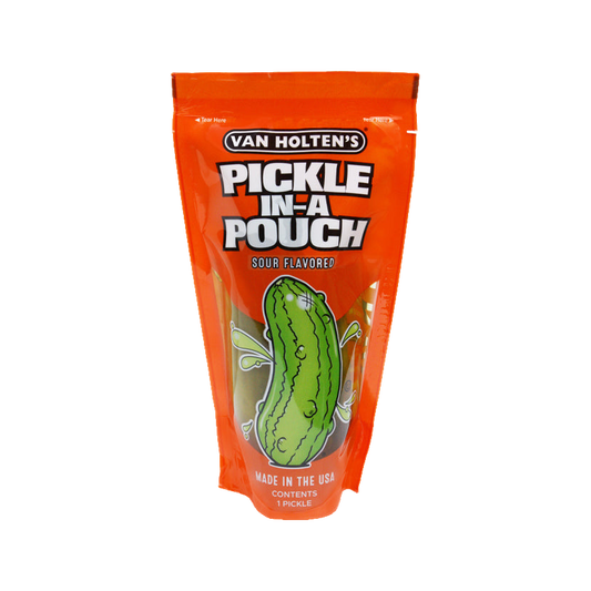 VAN HOLTENS JUMBO PICKLE IN A POUCH - WARHEADS SOUR DILL
