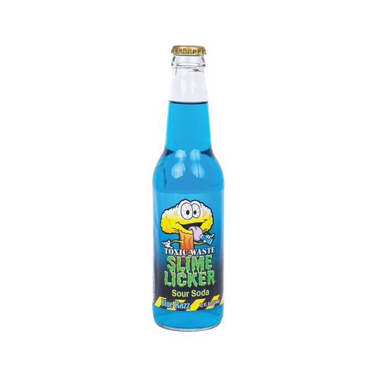Toxic Waste Slime Licker Blue Razz Soda — bottle