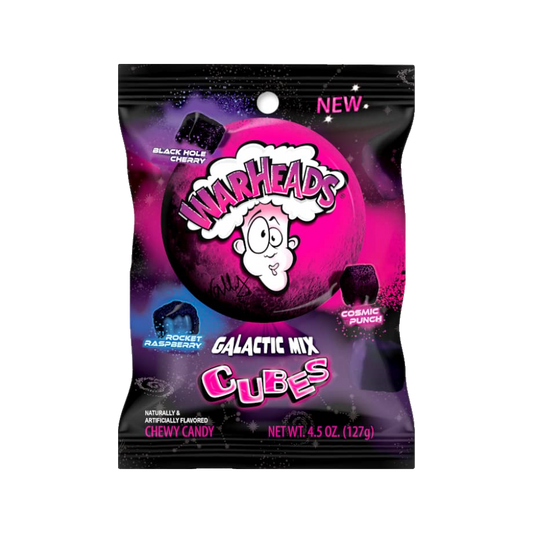WARHEADS GALACTIC CUBES PEG BAG — candy
