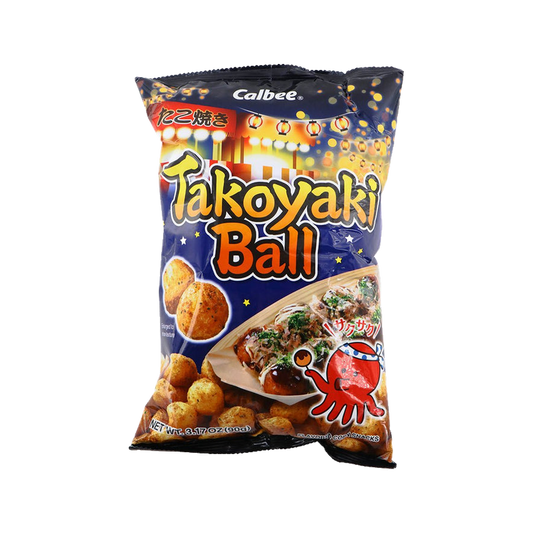 Calbee Takoyaki Ball, octopus balls Flavor Corn Snacks - Japan