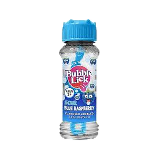 BUBBLE LICK FLAVORED BUBBLES - SOUR BLUE RASPBERRY