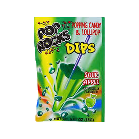 POP ROCKS DIPS - SOUR APPLE — candy