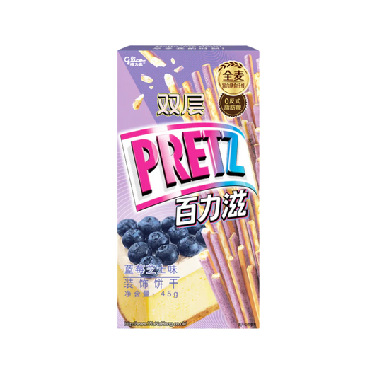 Glico Pretz Blueberry Cheesecake Flavor 45g (China) — box
