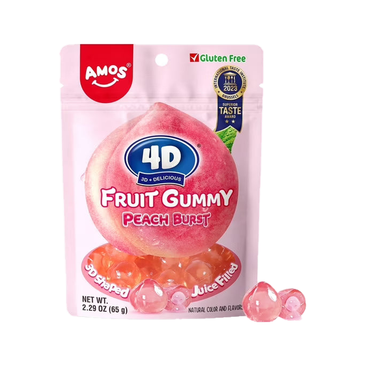 4D Fruit Jellu gummy candy juicy burst peach