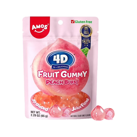 4D Fruit Jellu gummy candy juicy burst peach