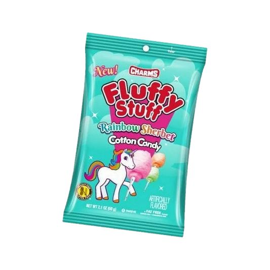 Charms fluffy stuff cotton candy rainbow sherbet