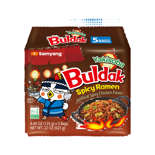 Buldak yakisoba spicy ramen artificial spicy chicken flavor
