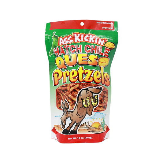 Ass kickin hatch chile queso prerzels