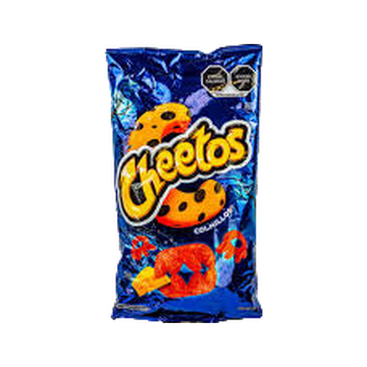 Cheetos Colmillos, a Mexican snack known for its unique fang-like shape and spicy cheese flavor — bag