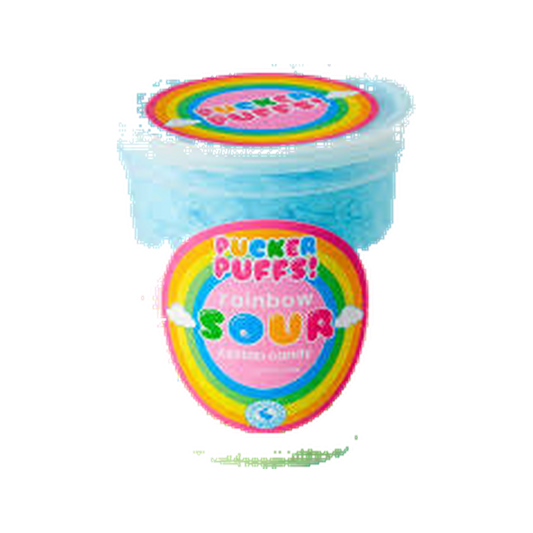 Pucker Puffs! rainbow SOUR cotton candy