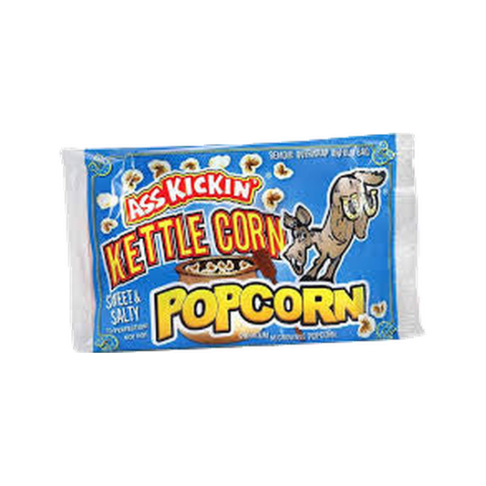 of Ass Kickin' Kettle Corn Premium Microwave Popcorn — bag