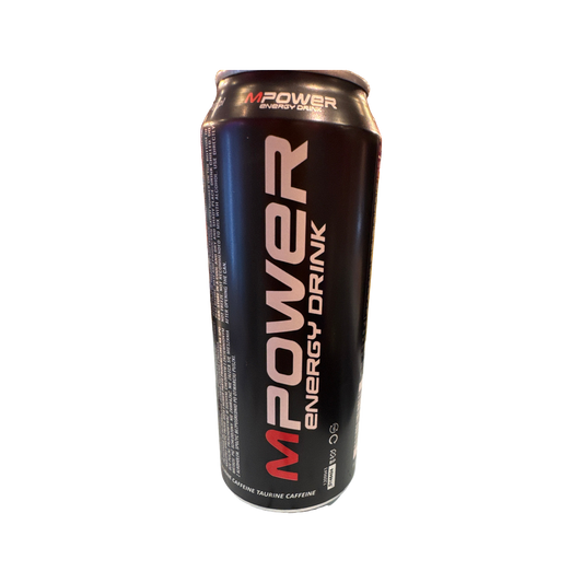 MPOWER energy drink can. Energy drinks