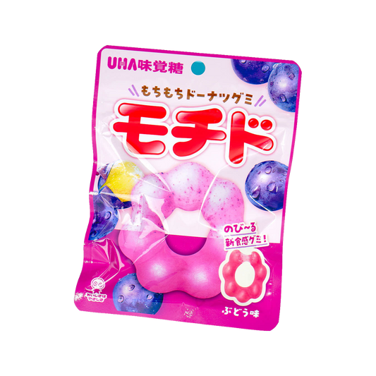 UHA Mochido Mochi Donut Gummy Grape Flavor