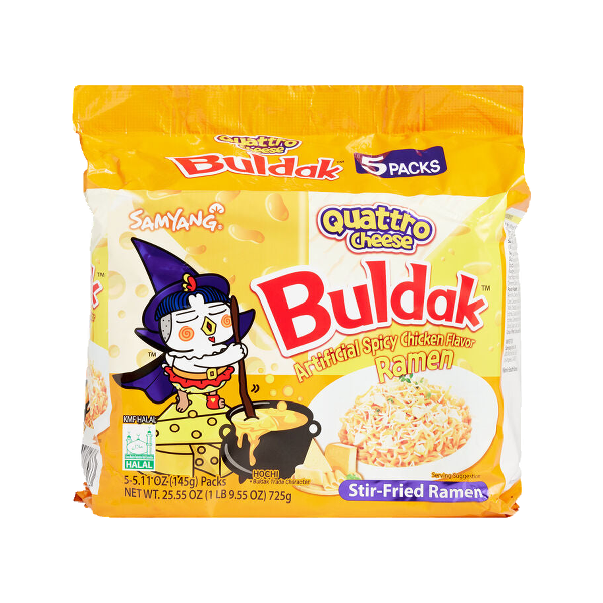 5 Pack Quattro Cheese Samyang Buldak Spicy Chicken Flavor Ramen